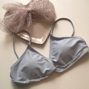 Forever 21 Bikini Top Shimmer Gray